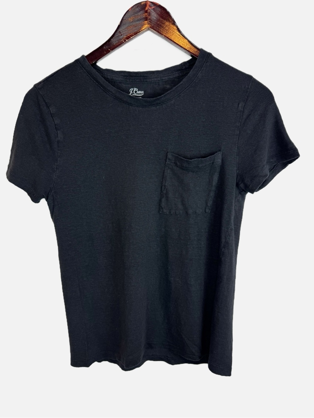 J. Crew | Washed Black 100% Linen Tee, S